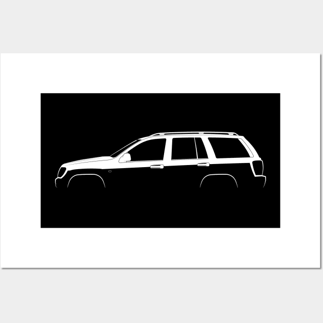 Jeep Grand Cherokee (WJ) Silhouette Wall Art by Car-Silhouettes
